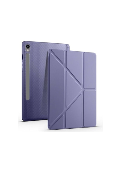 Samsung Galaxy Tab S10 Fe Plus 13.1" Uyumlu Kalem Bölmeli Standlı Tri-folding Tablet Kılıfı Klasik