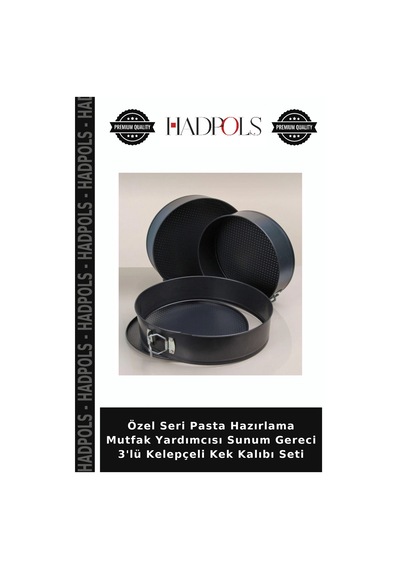 Özel Seri Pasta Hazırlama Mutfak Yardımcısı Sunum Gereci 3'lü Kelepçeli Kek Kalıbı Seti Diğer