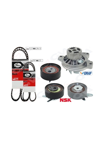 Gva 59wpk7570g-99 Devirdaim Su Pompasıli Triger Seti 122x26.5 -081x21 T4 2.5tdi - Volt Lt35 2.5tdi Acv-anj-avr 074198119-074198119h-074198119q