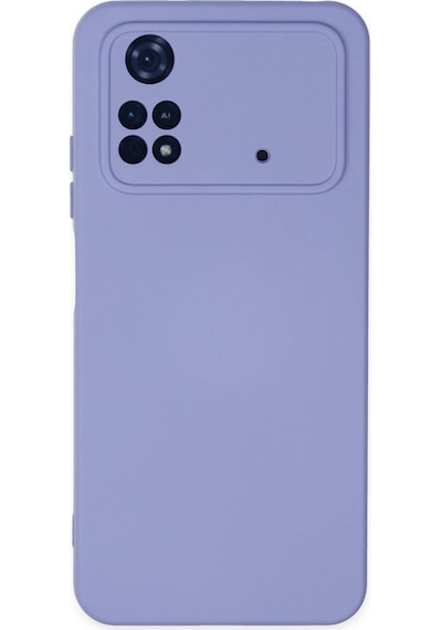 Ilkeshop Newface Xiaomi Poco M4 Pro 4g Kılıf Nano İçi Kadife Silikon - Lila