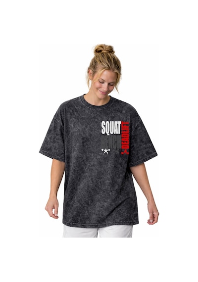 Squat Bench Deadlift Fitness Bodybuilding Sporcu Baskılı Unisex O Siyah