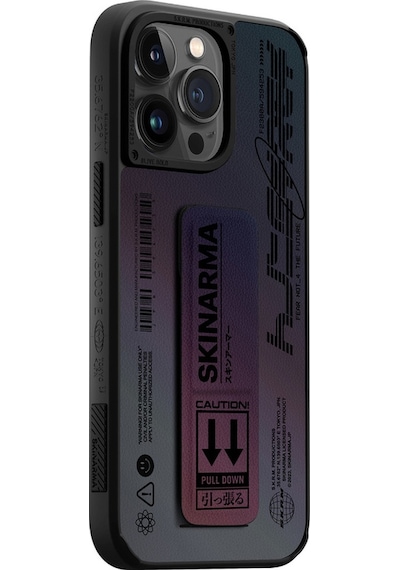 Apple Uyumlu iPhone 14 Pro Kılıf Skinarma Standlı Deri Görünümlü Kira Kobai Kapak