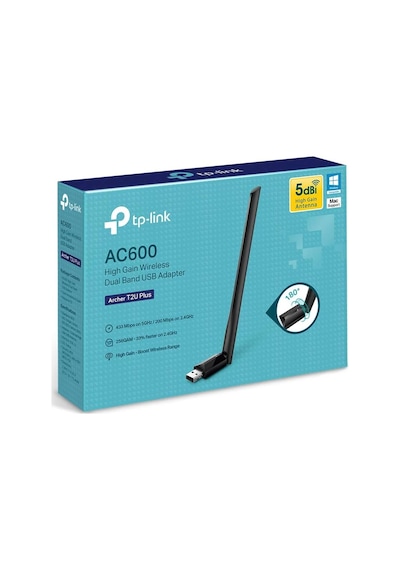 Tp-link Archer T2u Plus, Ac 600 Mbps Antenli Wireless Usb Adaptör