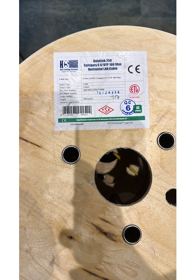 Hcs Cat 6 Halogen Free U/utp Lsoh 500m Makara 23awg Sarı