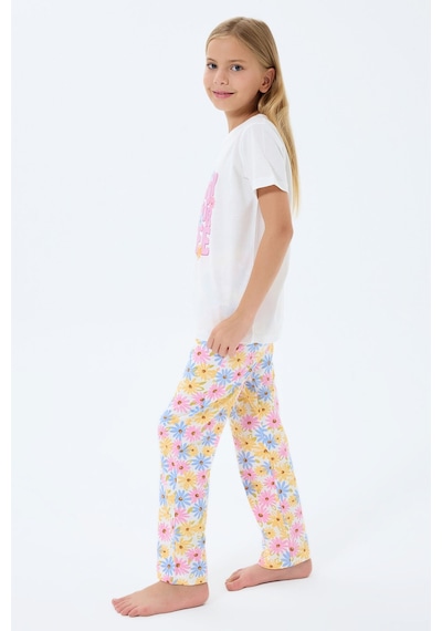 Rolypoly Kız Çocuk Beyaz Pijama Takım Rp3782-c-v1 Beyaz