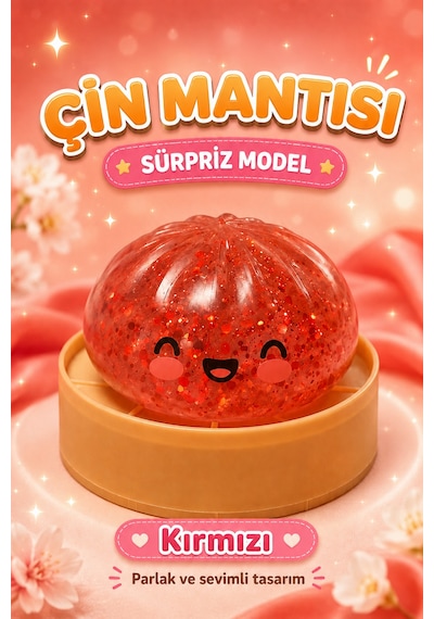 Orijinal Simli Çin Mantısı Squishy Oyuncak Sağlığa Uygun Yıkanabilir Yumuşak Oyuncak Sürpriz Renk Çok Renkli