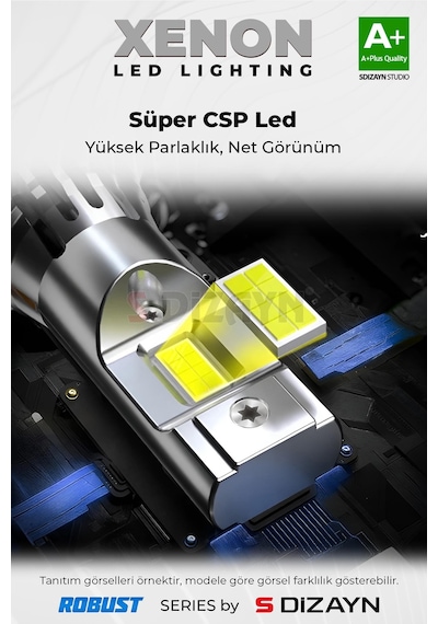 S-dizayn Prime Plus H4 Led Xenon / 45w / 7000k A+ Kalite