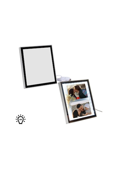 Led Işıklı Fotoğraflı Kare Sihirli Ayna-432
