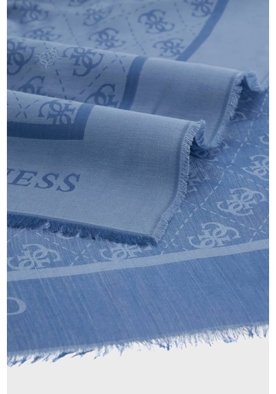 Guess Jacquard Logolu 70 X 180 Şal Aw5529vıs03 Bayan Şal Aw5529 Vıs03 Pcb Açık Mavi