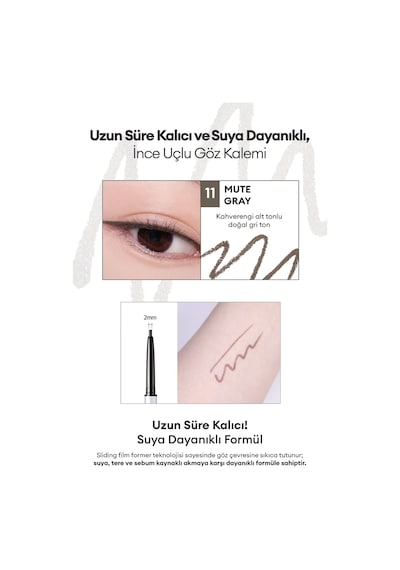 Clıo Sharp So Simple Waterproof Pencil Liner 11 Mute Gray
