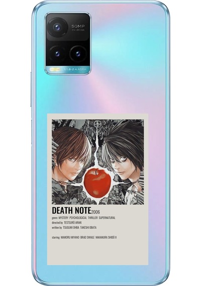 Vivo Y21s/y33s/y32 Uyumlu Death Note Poster Tasarımlı Baskılı Silikon Kılıf Renkli