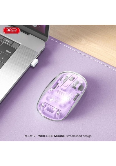 Hem Bluetooth Hem 2.4g Bağlantılı Şeffaf Tasarımlı Sessiz Kablosuz Mouse Kablosuz