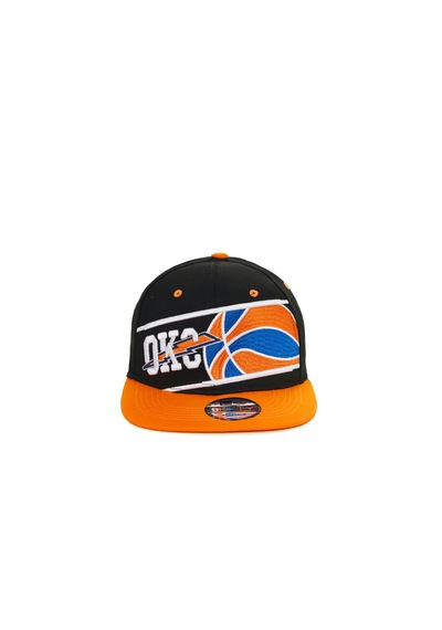 Berellini Oklahoma City Hip-hop Şapka Özel Kolleksiyon Siyah - Turuncu