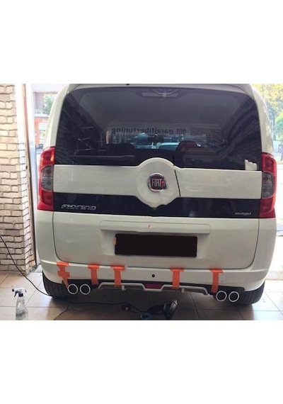 Fiat Fiorino Difüzör Arka Tampon Çift Çıkış Eksoz Gri
