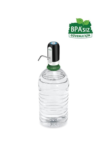 Bpa'sız Şarjlı Damacana Pompası Bpa'sız Boru 10l - 15l - 19l 1200 Mah Siyah