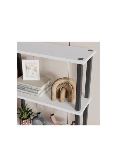 Pırada 5 Raflı Kitaplık Organizer Düzenleyici Beyaz