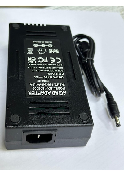 48 V 5 A Adaptör 48 V 5 A 5.5 Mm 2.5 Mm Adaptör Siyah