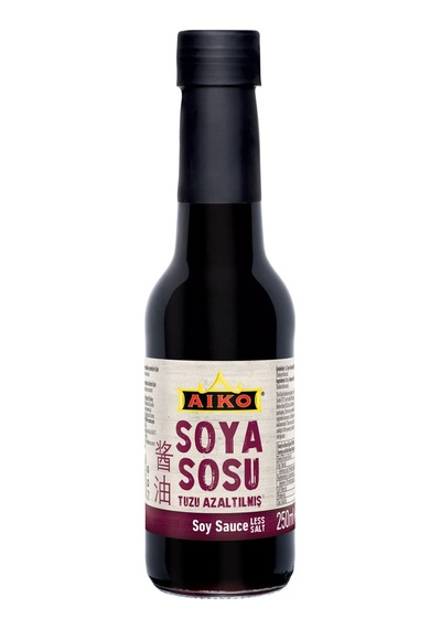 Aiko Tuzu Azaltılmış Soya Sosu 250 Cc Cam