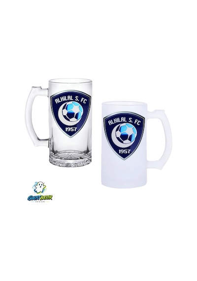 Al Hilal F.c. Kulplu Bira Bardağı Buzlu Veya Şeffaf Seçenekli 0263