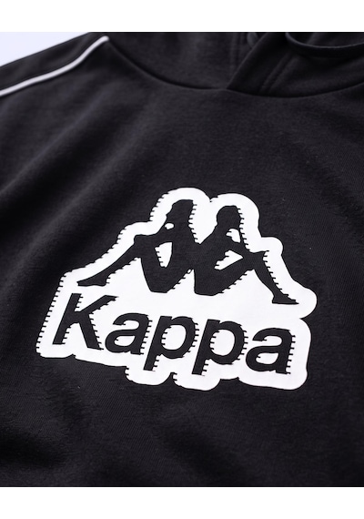 Kappa Logo İrente Tur Erkek Siyah Regular Hoodie