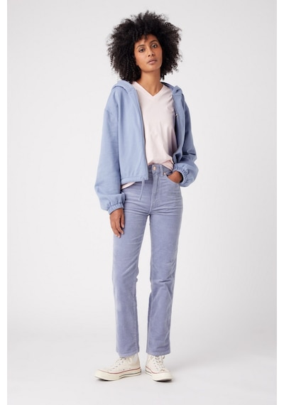 Wrangler Wild West Fit Yüksek Bel Kadife Lila Esnek Pantolon W2H2A2X4Q Açık Mavi