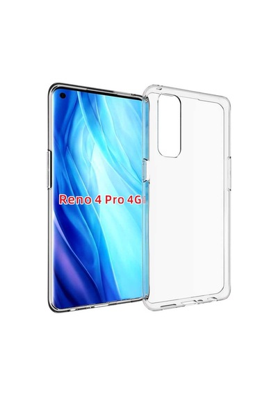 Oppo Reno 4 Pro 4g Kılıf Zore Süper Silikon Kapak Renksiz