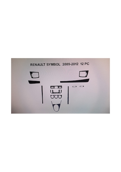 Renault Clıo Symbol 2009-2012 12 Parça Torpido Kaplama Renk Kuş Gözü Maun