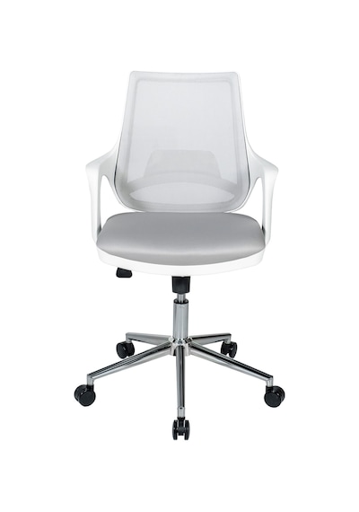 Ofisbazaar Buya Beyaz Fileli Çalışma Koltuğu Ergonomik Şef Ve Toplantı Koltuğu Gri Gri