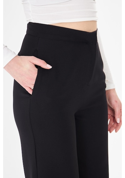 Sortie Collection Yüksek Bel Bol Paça Pantolon Siyah