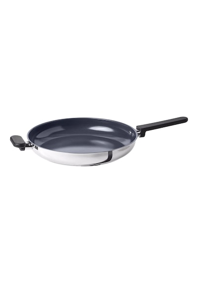 Ikea Mıddagsmat Tava 32 Cm Krom - Siyah 1 Parça Gümüş - Siyah