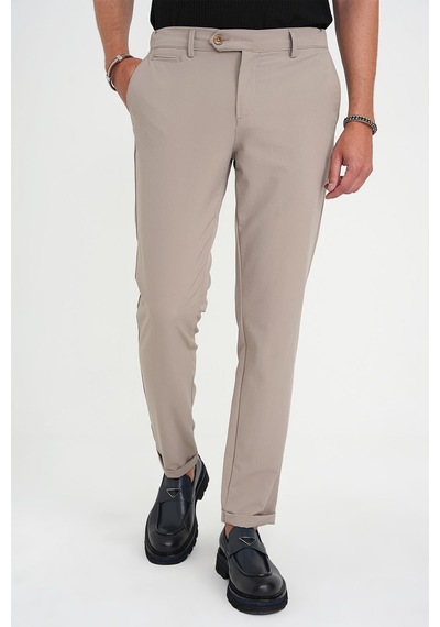 Efor Comfort Fit Beli Lastikli Esnek Vizon Spor Pantolon P 1189 Vizon