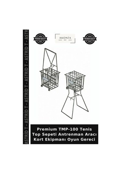 Premium Tmp-100 Tenis Top Sepeti Antrenman Aracı Kort Ekipmanı Oyun Gereci