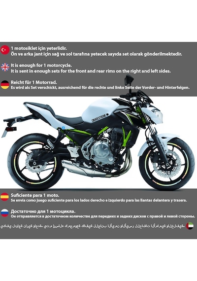 Çınar Extreme Hypnotic Gökkuşağı Hologram Efektli 4 Parçalı Kesikli Motosiklet Jant Şeridi Sticker