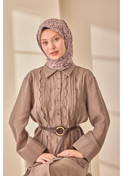 Silk Home Soft Eşarp 73091-18 Kahve, Vizon, Ekru