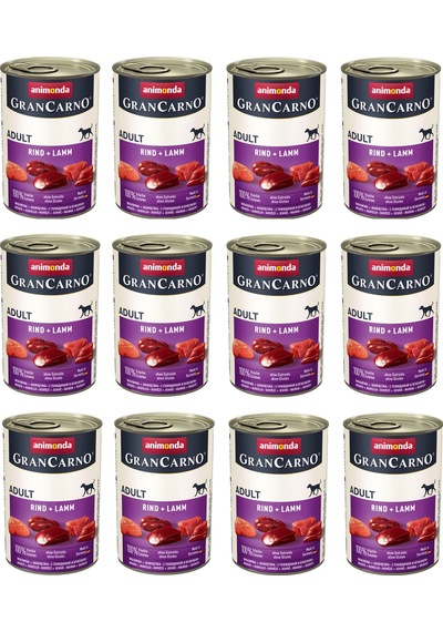 Animonda Gran Carno Sığır Ve Kuzu Etli Köpek Konserve 400 G X 12 Adet
