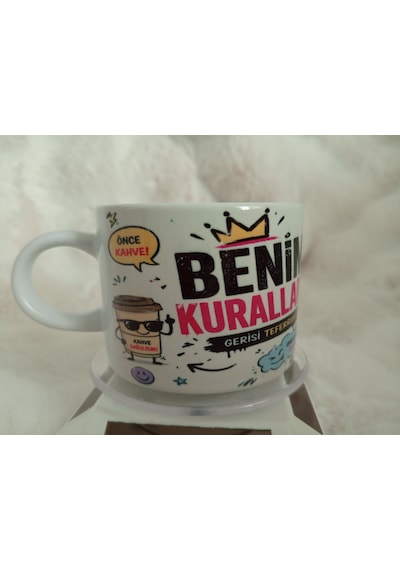Özel Tasarım Motto Fincan6 Beyaz