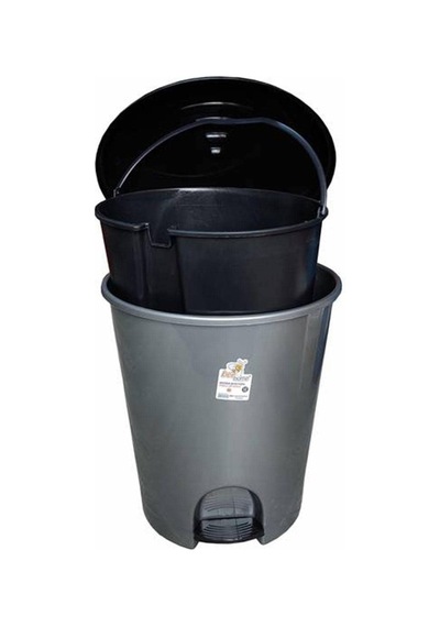 Plastik Pedallı Basmalı İtmeli Çöp Kutusu Kovası / 33 Litre/çıkarılabilir İç Kovalı -38x41x49 Cm Çok Renkli