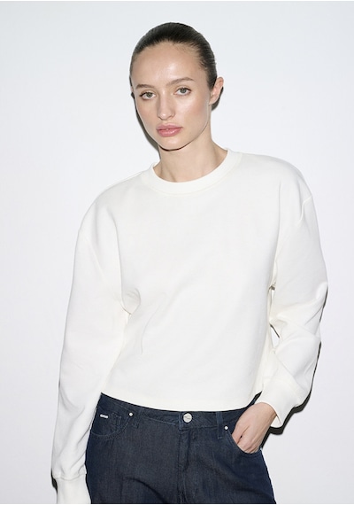 Mavi - Bisiklet Yaka Ekru Sweatshirt 1s10508-70051 Ekru