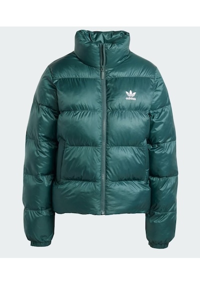Adidas Adicolor Dolgulu Yeşil Kısa Mont Jd0416 Yeşil
