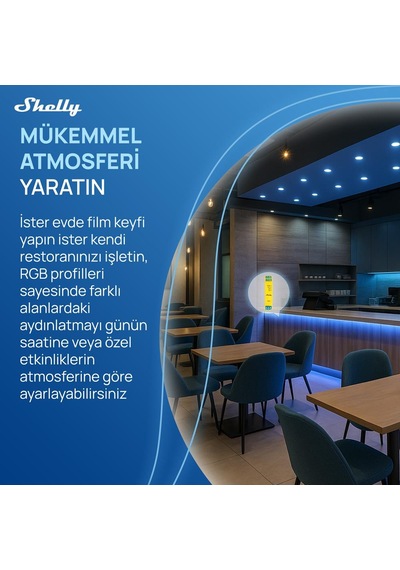 Shelly Pro Rgbww Pm Akıllı Led Renk Ve Parlaklık Kontrol Rölesi