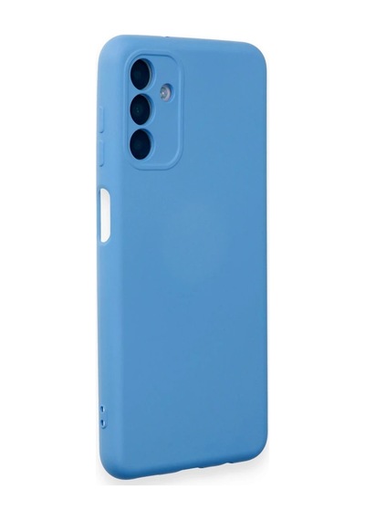 Newface - 555 - Samsung Galaxy A14 4g Kılıf Nano İçi Kadife Silikon - Edntrend - - Mavi