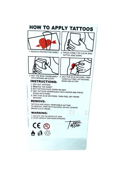 Hayal Sepeti Geçici Dövme 9,5x19cm Tattoo Minimal Tattoo Aksesuar Şık Kaplan Modeli