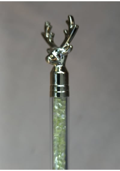 Kalem Taşlı Geyik 17 Cm Metalik