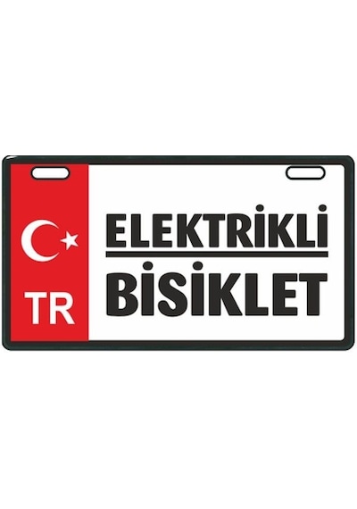 Kırmızı Elektrikli Bisiklet E-bike Plakalık