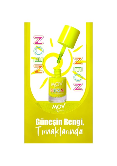 Mov Neon Oje Sarı No:3