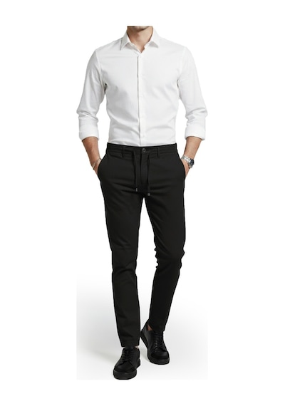 Deepsea Erkek Siyah Likralı Gofre Kumaş Beli Lastikli İpli Slim Fit Günlük Pantolon 2600650 Siyah Deepsea Erkek Siyah Likralı Gofre Kumaş Beli Lastikli İpli Slim Fit Günlük Pantolon 2600650 Siyah