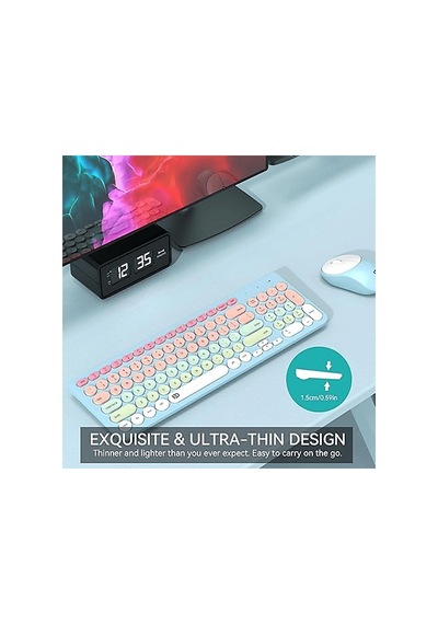 Fd İk6632 2.4 Ghz Kablosuz Klavye Ve Mouse Yeşil Optik