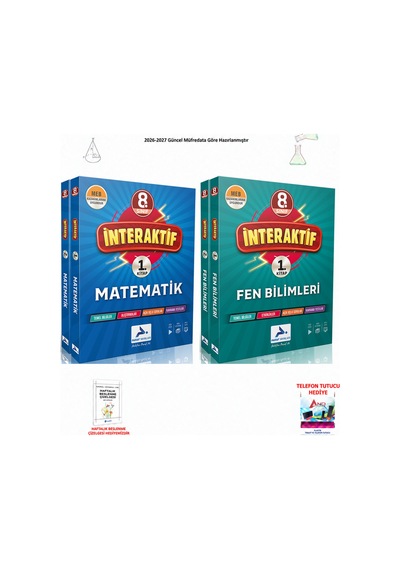 Paraf 8. Sınıf Lgs İnteraktif Matematik+fen 2 Kitap Seti