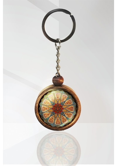 Mandala Ahşap Anahtarlık Tek Ebat N11.3293
