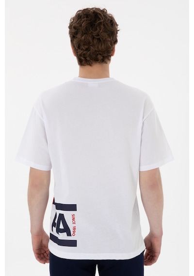 U.S. Polo Assn. Erkek Comfort Fit Bisiklet Yaka Beyaz Tişört 50306879-VR013